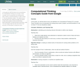 Computational Thinking Concepts Guide from Google Computational Thinking Concepts Guide from Google