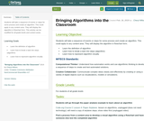 Bringing Algorithms into the Classroom Bringing Algorithms into the Classroom