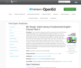 BC Reads: Adult Literacy Fundamental English - Course Pack 1 BC Reads: Adult Literacy Fundamental English - Course Pack 1